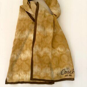 NWT Coach Optic Signature 100% Silk Scarf